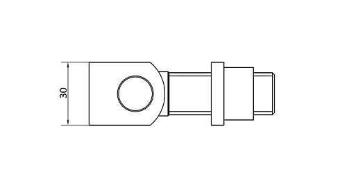 Комплектующие для распашных ворот Петля CAME H 18 регулируемая с гайкой, 42-68 мм, М18, приваривание в Морозовске